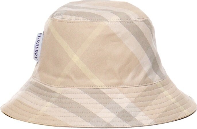 Burberry Check-Pattern Reversible Pull-On Bucket Hat