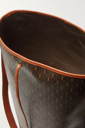 Yves Saint Laurent Brown Coated Canvas/Leather Le Monogramme Bucket Bag