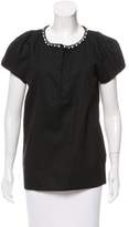 Thumbnail for your product : Robert Rodriguez Embellished Wool Top