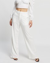 Thumbnail for your product : Dazie - Women's White Pants - Long Lunch Linen Blend Pants - Size 16 at The Iconic