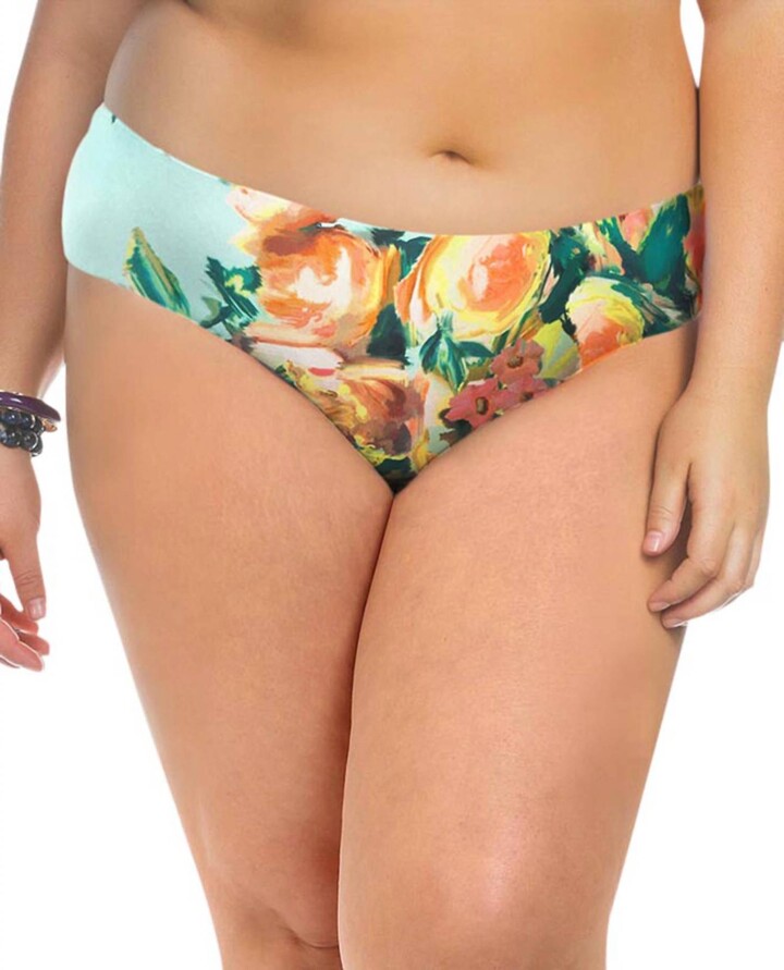 Becca Women's High Hipster Tankini Bottom - Plus In Tea