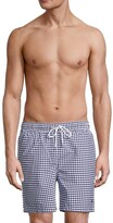Thumbnail for your product : Brooks Brothers Gingham Swim Shorts