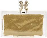 Thumbnail for your product : Charlotte Olympia Transparent Perspex Pandora Seahorse Clutch