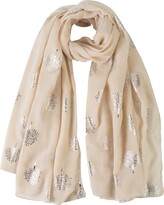 Thumbnail for your product : London Scarfs Glitter Mulberry Trees Scarf Women Foil Printed Tree Fashion Ladies Wrap (Mustard With White Tree Without Glitter)