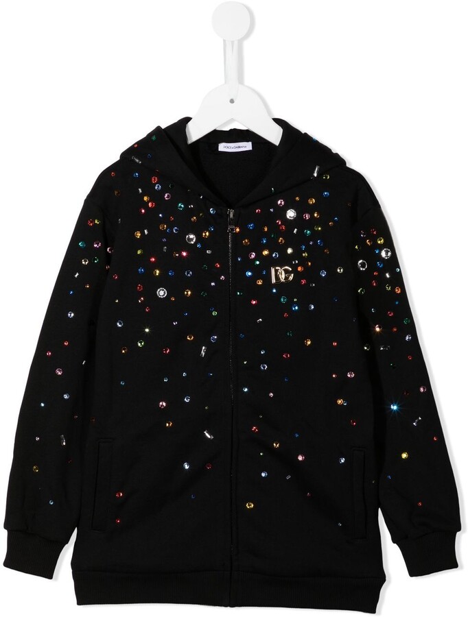 Dolce & Gabbana Children Rhinestone-Embellished Logo Hoodie - ShopStyle  Girls' Sweatshirts