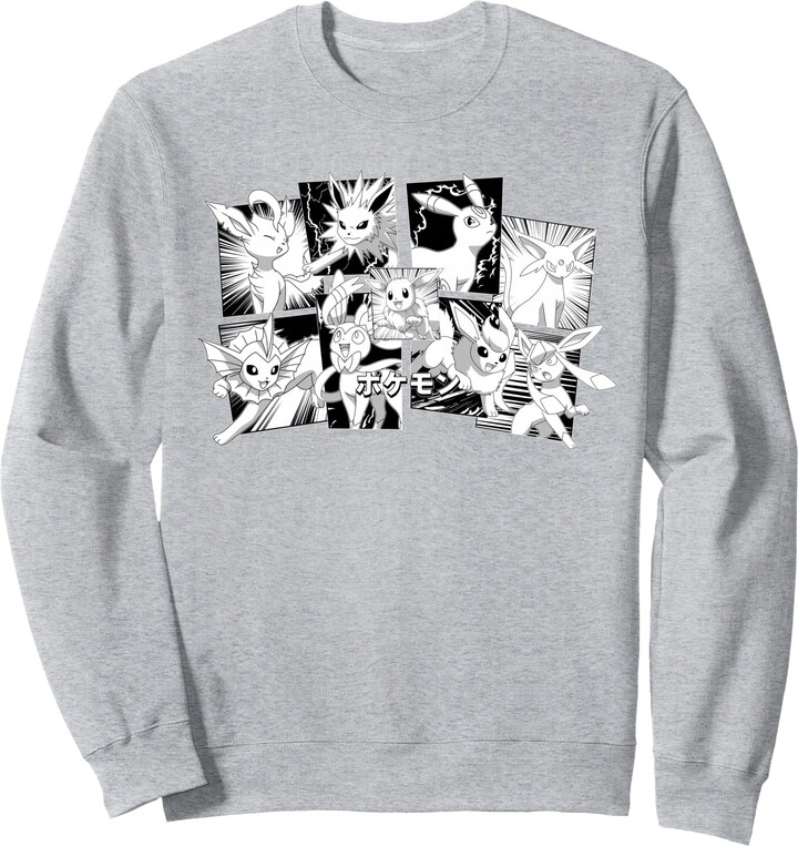 Pokemon Eeveelutions Character Group Manga Panels Sweatshirt