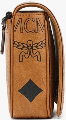MCM Aren Camera Bag in Vintage Denim Jacquard