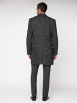 Thumbnail for your product : Jeff Banks Chunky Wool Herringbone Overcoat - Grey