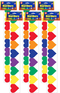 Hygloss Products Inc Multi-Color Hearts Border Set