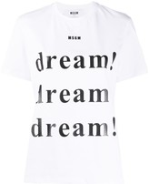 Thumbnail for your product : MSGM slogan print T-shirt