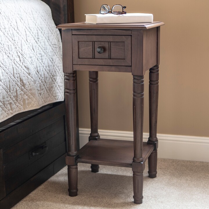 The Gray Barn Robert One Drawer Square Accent Table 