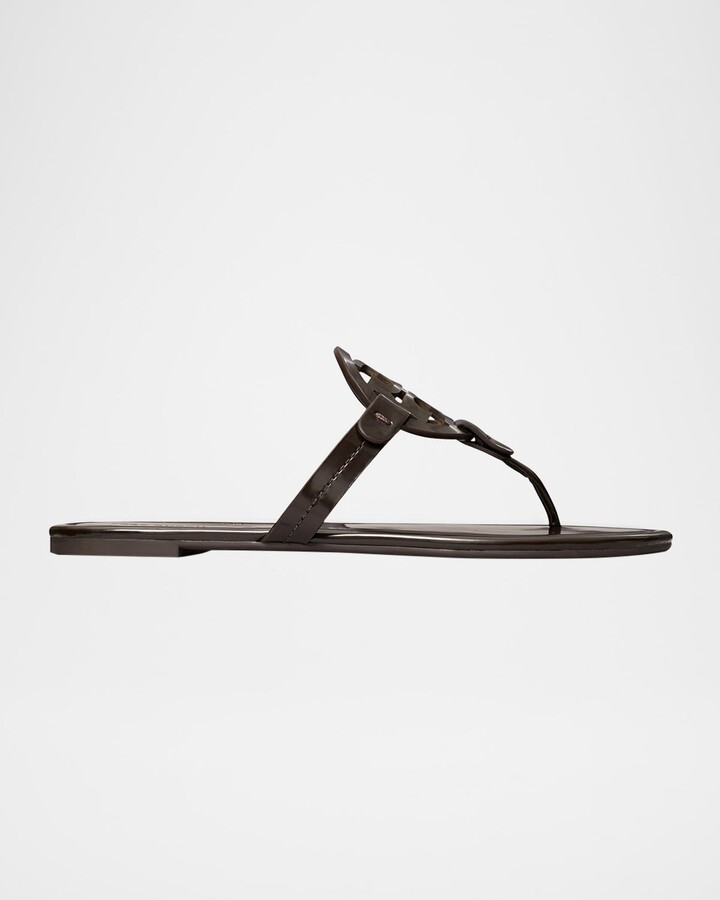 Tory Burch Miller Leather Logo Thong Sandals