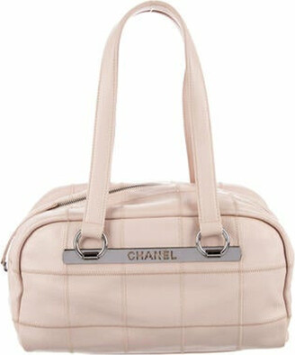Chanel Square Quilt LAX Bowler Bag - Neutrals Shoulder Bags