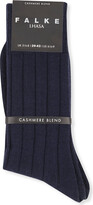 Thumbnail for your product : Falke Men's Black Lhasa Ribbed Socks, Size: 5.5-8