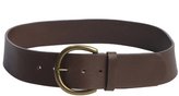 Thumbnail for your product : Streets Ahead chocolate leather thick contour strap belt
