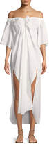 Thumbnail for your product : Mara Hoffman Kamala Off-the-Shoulder Short-Sleeve Coverup Dress