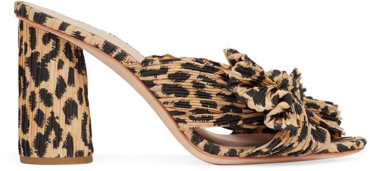 loeffler randall penny knot mule leopard