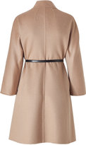 Thumbnail for your product : Fendi Camel Cashmere Coat with Studded Leather Belt