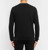 Thumbnail for your product : Balmain Printed Embroidered Fleece-Back Cotton-Jersey Sweatshirt