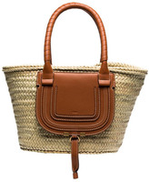 Thumbnail for your product : Chloé Marcie Leather And Raffia Shopping Bag