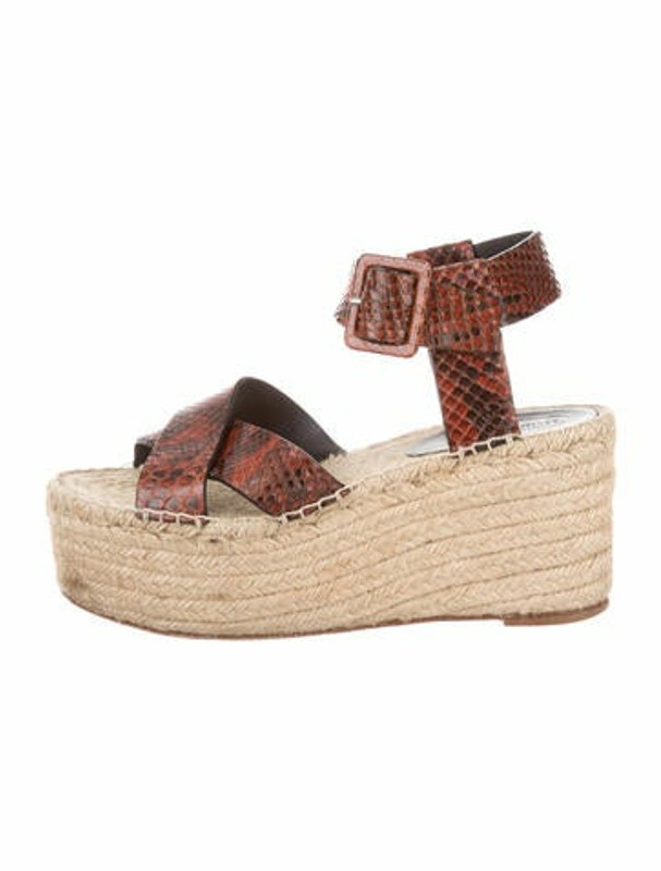 snakeskin platform espadrilles