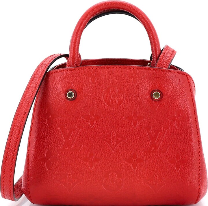 Louis Vuitton Montaigne Handbag Monogram Empreinte Leather Nano