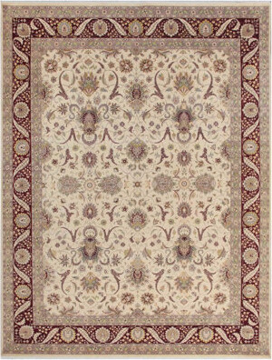 Isabelline Whitne Oriental Handmade Rectangle 9'1\