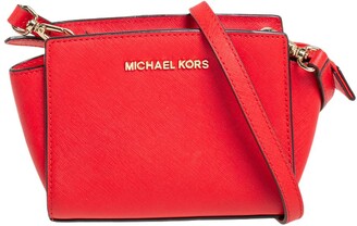 Michael Kors Selma shoulder bag leather red ladies