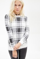 Thumbnail for your product : Forever 21 FOREVER 21+ Plaid Fuzzy Knit Sweater