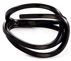 Repossi 'La Ligne C' chromium plated 18k gold hoop ring