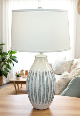 Rosecliff Heights Weathered Ivory/Moonlight Beach/Shaded Cove Large Vase with Wide Indentions