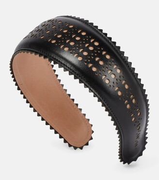 Alaia Vienne laser-cut leather headband