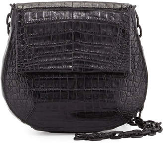 Nancy Gonzalez Crocodile Chain-Strap Saddle Bag