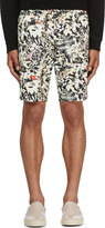 Thumbnail for your product : White Mountaineering Green Floral Print Shorts