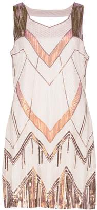 boohoo Boutique Sequin Panelled Shift Dress