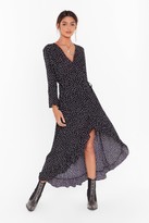 nasty gal polka dot midi dress