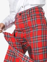 Thumbnail for your product : Ashley Williams Layered Tartan Straight-Leg Trousers
