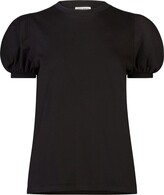 Jersey T-Shirt With Puffed Sleeves 