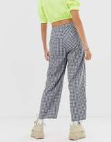 Thumbnail for your product : ASOS DESIGN casual gingham straight leg trouser