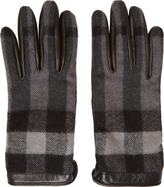 Thumbnail for your product : Burberry Grey Check Wool & Leather Gloves