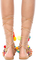 Thumbnail for your product : Elina Linardaki Penny Lane Pom Pom Sandals