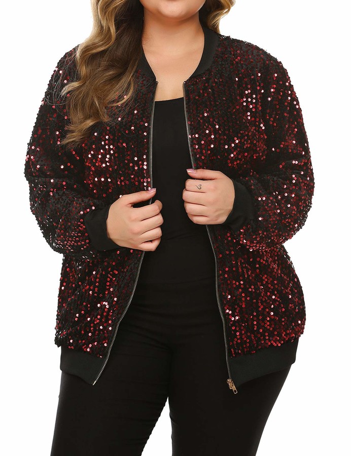 red sequin jacket