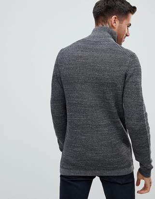 BOSS Half Zip Sweater in Gray