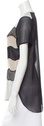 3.1 Phillip Lim Chiffon and Lace Accented Top