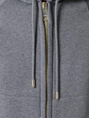 Burberry Hooded Zip-front Cotton Blend Sweatshirt
