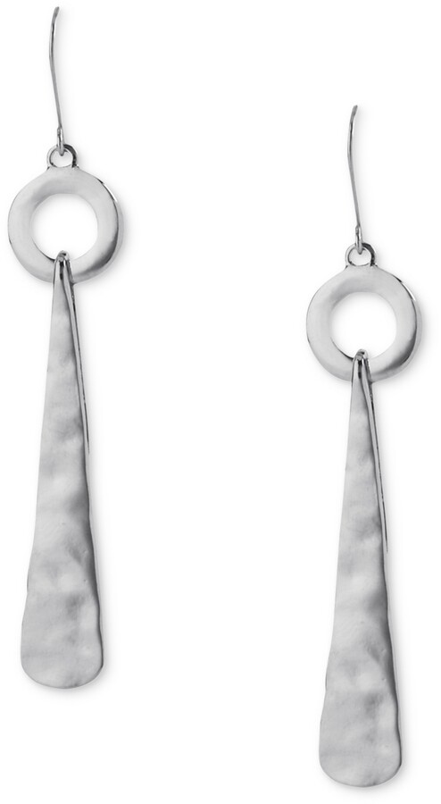 Robert Lee Morris Soho Earrings, Hammered Linear Drop Earrings