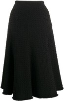 Thumbnail for your product : Thom Browne Flounce Skirt With Fray In Solid Eyelash Yarn Tweed