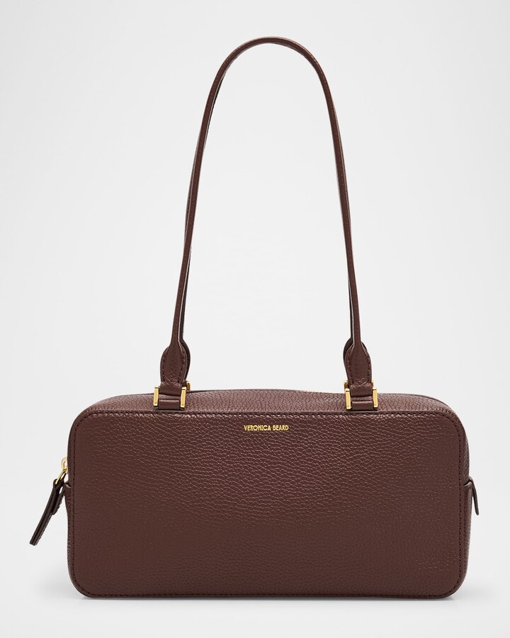 Veronica Beard Boxy Grain Leather Shoulder Bag