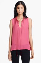 Thumbnail for your product : L'Agence Ruffle Collar Silk Top
