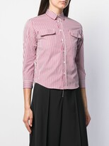 Thumbnail for your product : Maison Margiela Three-Quarter Sleeves Striped Shirt